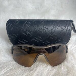 Oakley M Frame Sweep Sunglasses Brown Lens Made in USA + Case Vintage